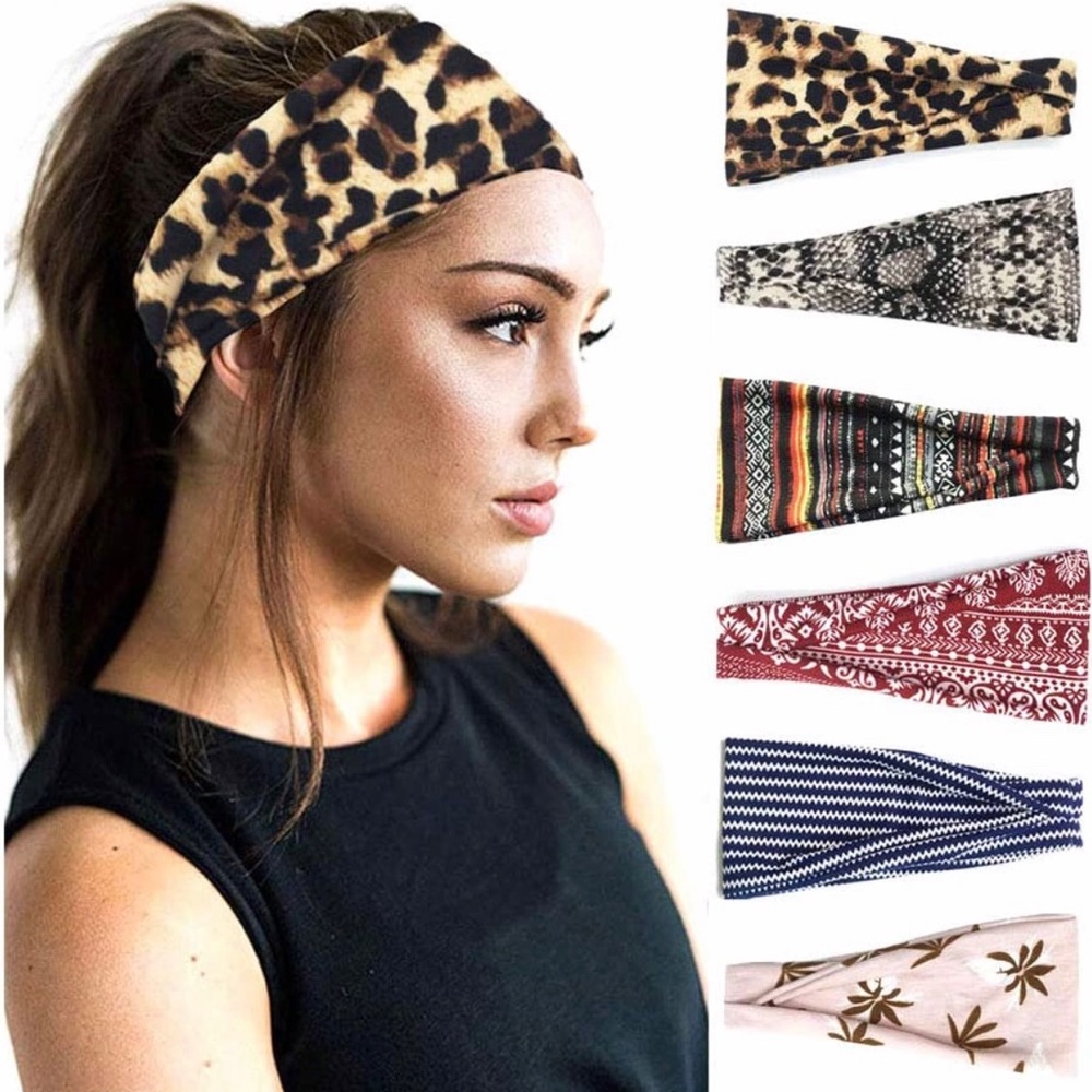 SOLD - Cheetah hair band/wrap